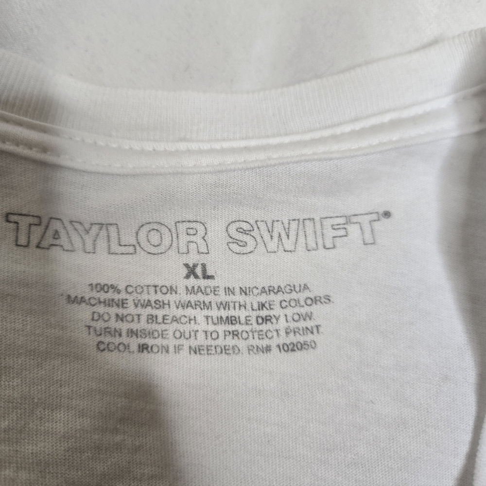 Taylor Swift Calm Down White Long Sleeve Lover Crop Top Xl View 4
